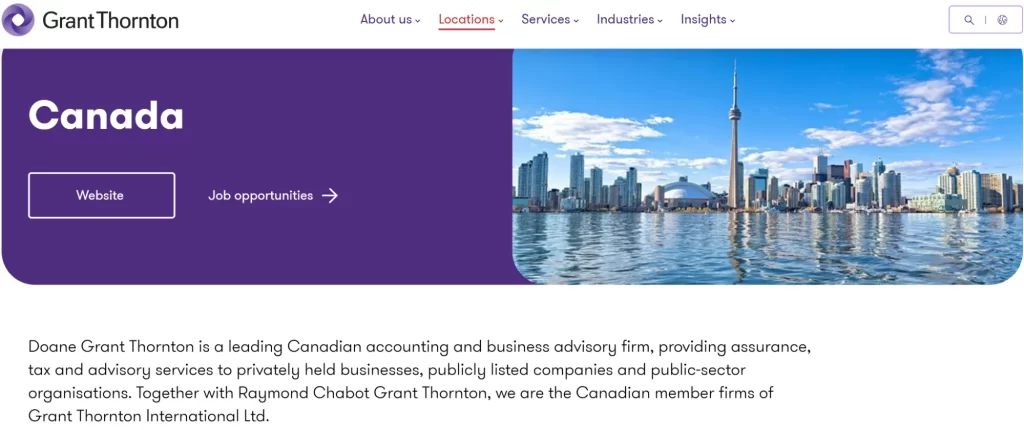 Grant Thornton LLP Canada Homepage